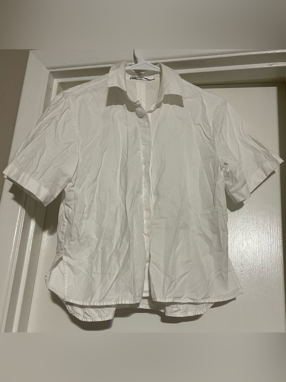 T By Alexander Wang Womens White Short Sleeve Shirt Open Back Size 0 / XS / S